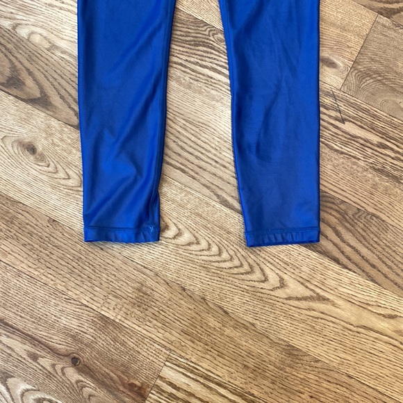 Zyia active blue shimmer high rise legging 6 - 8 workout athletic gym rat - Picture 2 of 8